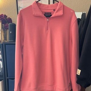 Kenneth Cole Coral Pink Quarter-Zip Pullover